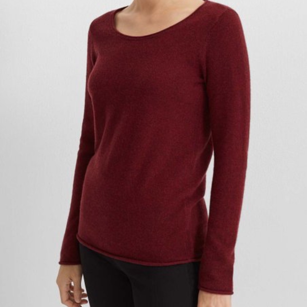 Cady Cashmere Sweater Club Monaco Burgundy NWT